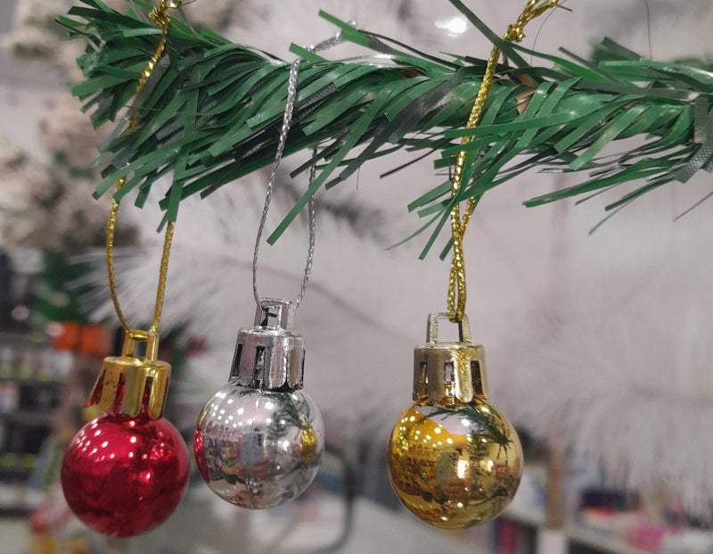 Bola de Natal 2cm pacotinho 12pçs