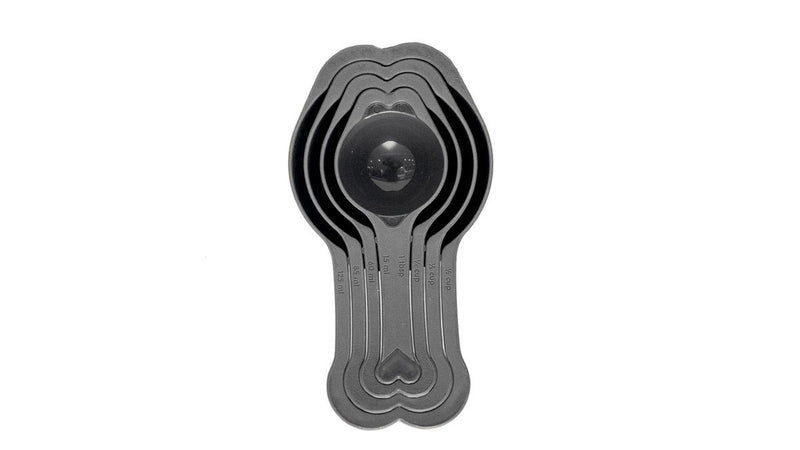 Conjunto Colheres Medidoras Dome 4 Peças Cinza - Plásticos Mb