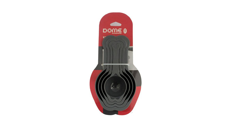 Conjunto Colheres Medidoras Dome 4 Peças Cinza - Plásticos Mb