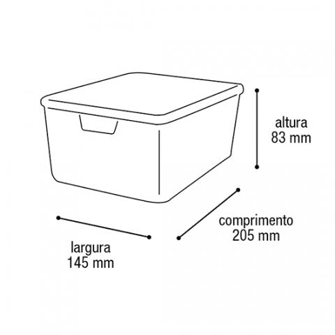 Organizador Jutta com Tampa 2L - Arqplast
