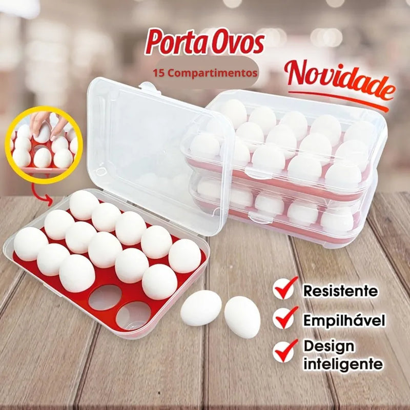 PORTA OVOS COM TAMPA