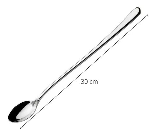 COLHER PARA SUCO DE INOX 30 CM