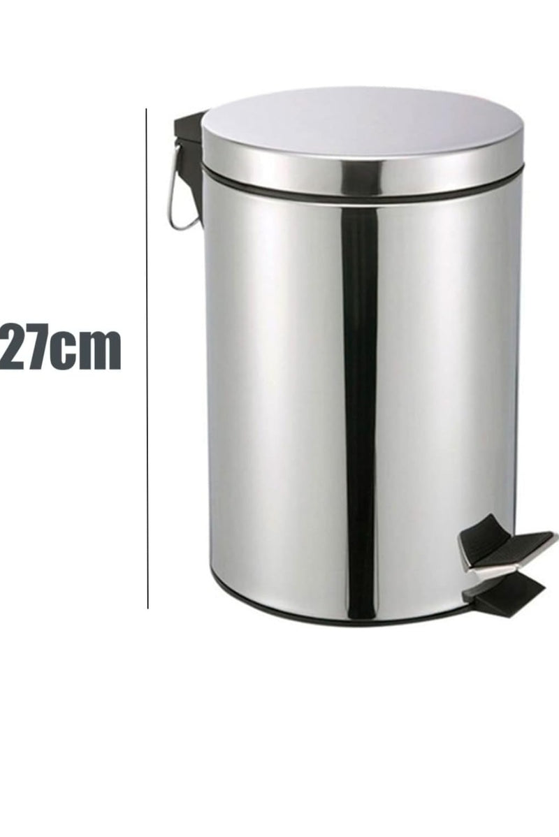 Lixeira de aço inoxidável c/ pedal 5 litros