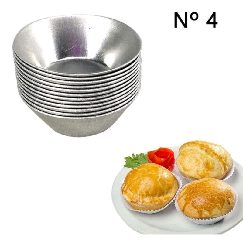 Forminhas de Empada Lisa N° 4 Contém 12 unidades