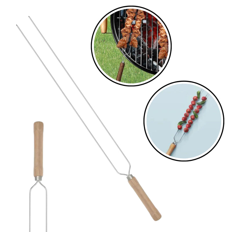 Espeto Duplo para Churrasco 85cm
