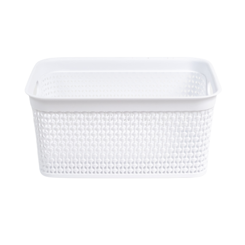 CESTO NATURALLE RATTAN S/TAMPA 4 LITROS BRANCO